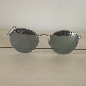 Ray-Ban Silver Frame Sunglasses with Dark Lenses